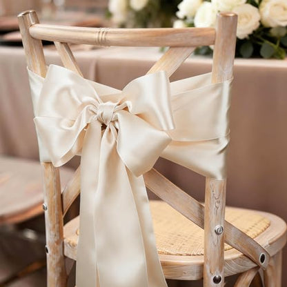 Nude Satin Ribbon 4 Inch x 10 Yards Double Faced