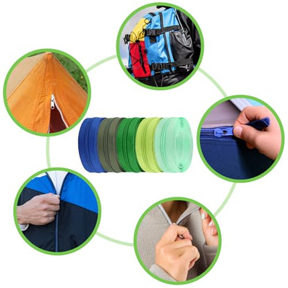 31 Yards 28 m 10 Pieces Sewing Zippers #3 Nylon Coil Zippers Assorted Zipper for Sewing with 40 Zipper Sliders for DIY Tailor Sewing Crafts Supplies (10 Count)