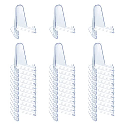 36 PCS Acrylic Display Holder Clear Display Easel Stands for Coins Capsules Phone Medals Stones Cards (36 Count)