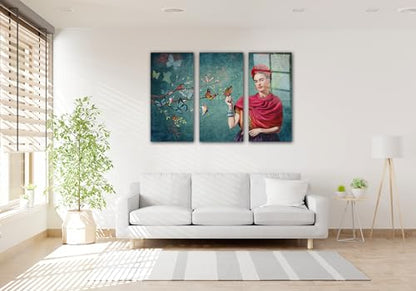 Frida Kahlo Glasss Wall Art Print