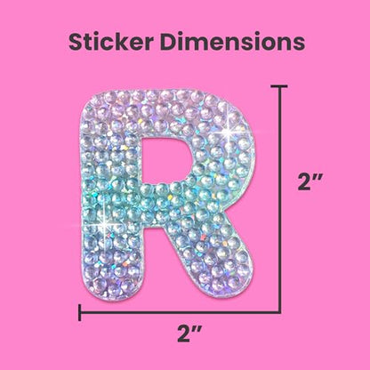 Sparkly Rhinestone Alphabet Letter Sticker R