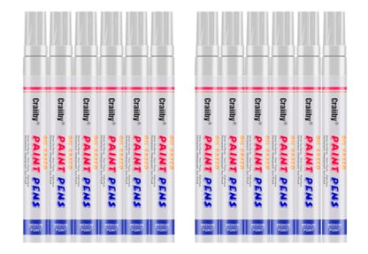 White Paint Markers (12 Count)