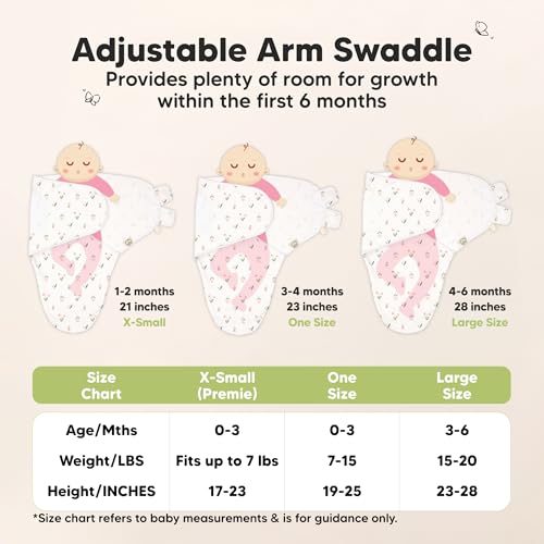 3pk Organic Swaddles for Newborns Girls