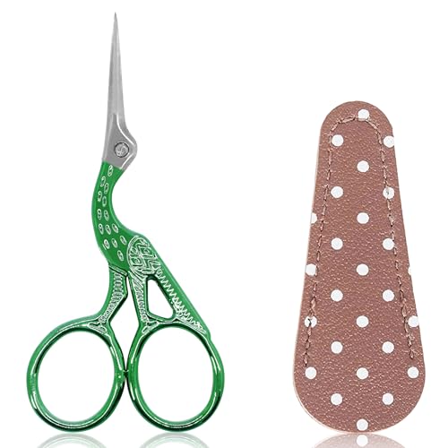 3.6" Small Crafting Shears with Leather Case for Embroidery