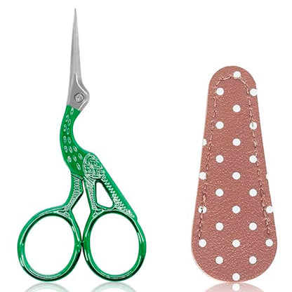3.6" Small Crafting Shears with Leather Case for Embroidery
