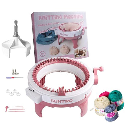 SENTRO 48 Needles Knitting Machine with Electric Adapter