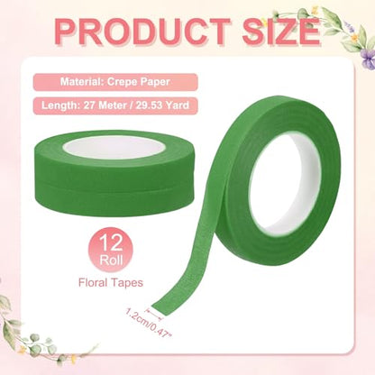 12 Rolls Floral Tapes