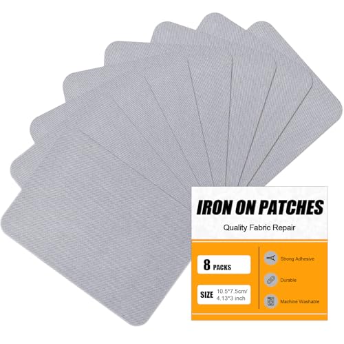 Iron on Patches Repair for Fabric Clothes (8 Count)