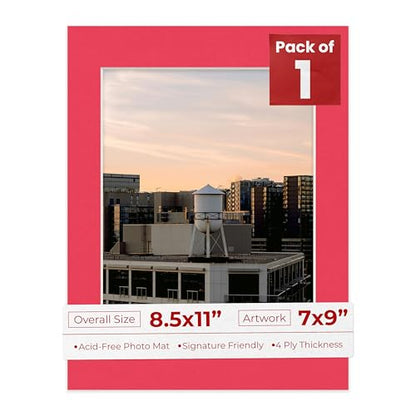 8.5x11 Mat Bevel Cut for 7x9 Photos