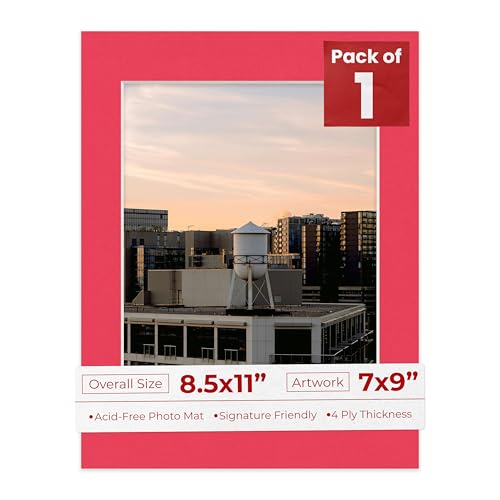 8.5x11 Mat Bevel Cut for 7x9 Photos