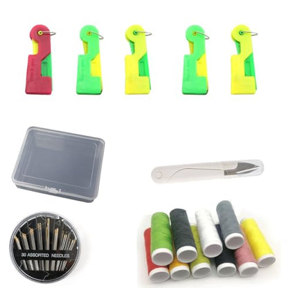 Automatic Needle Threader Set New Sewing Machine Accessories Plastic Auto Needle Threading Device Gifts for Mom and Neighbours (17 Count)