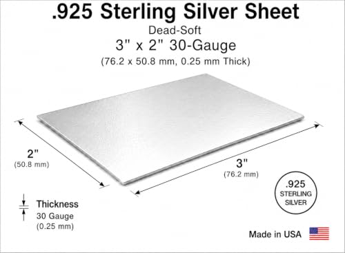 3"x2" Solid Sterling