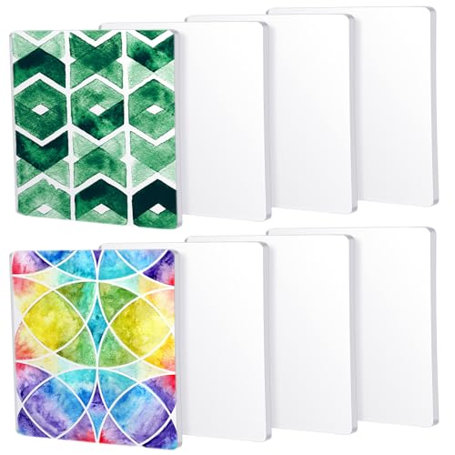 8 Pack Monoprinting Print Plates 6 x 6 Inch Reusable Silicone Plate Class Printing Plates for Press Art Printmaking for Card Making (8 Count)