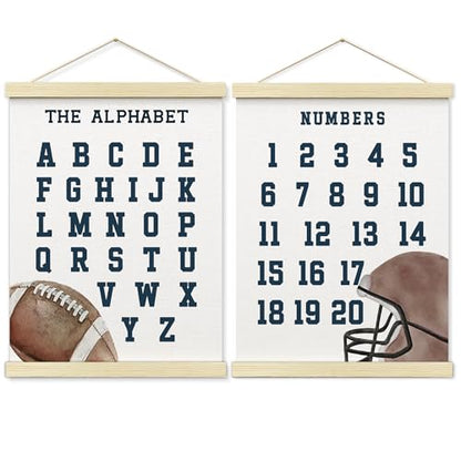 Numbers alphabet poster for Nursery Toddlers (2 Count)