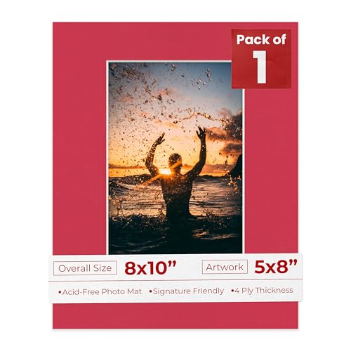 8x10 Mat Bevel Cut for 5x8 Photos
