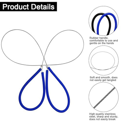 2 Pcs Clay Cutter Wires + 1 Clay Ceramic Needle + 1 Feather Wire Texture Detail Tools