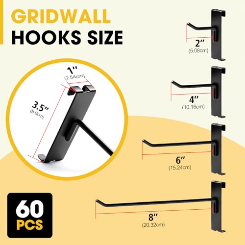 Gridwall Hooks 8 Inch (60 Count)