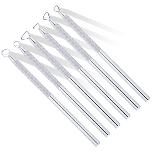 6Pcs Clay Tools Pottery Tools Clay Sculpting Tools Mini Ribbon Cutter Metal Tools Set Carving Art Polymer Clay Tools (6 Count)
