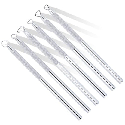 6Pcs Clay Tools Pottery Tools Clay Sculpting Tools Mini Ribbon Cutter Metal Tools Set Carving Art Polymer Clay Tools (6 Count)