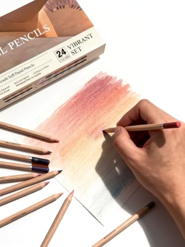 24‑Color Soft Pastel Pencils