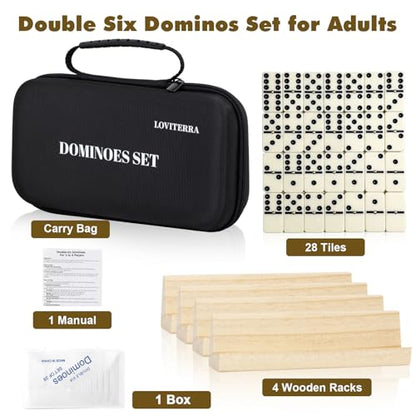 Double 6 Dominos Set for Adults