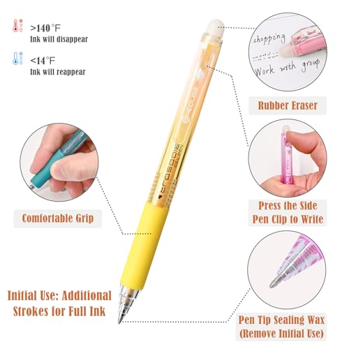 Colored Erasable Pens (12 Count)