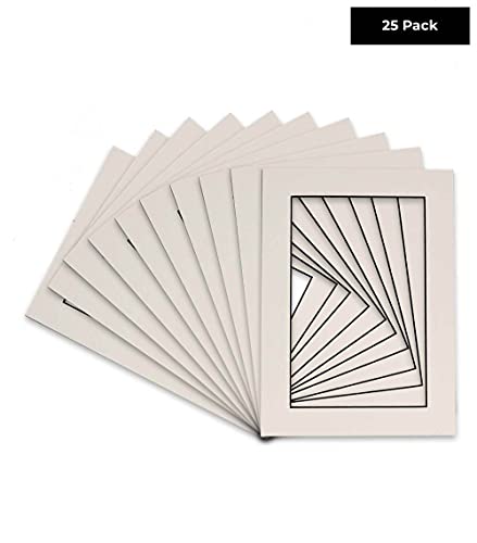 Pack of 25 Acid Free 11x14 Mats Bevel Cut for 8.5x11 Photos (25 Count)