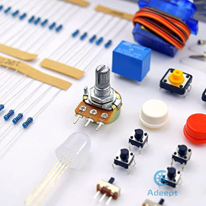 Project LCD 1602 Starter Kit for Raspberry Pi 4 3 2 Model B+ B Servo Motor Relay Beginner Small DIY Kit Compatible with Raspberry Pi 2b+ with PDF Guidebook User Manual