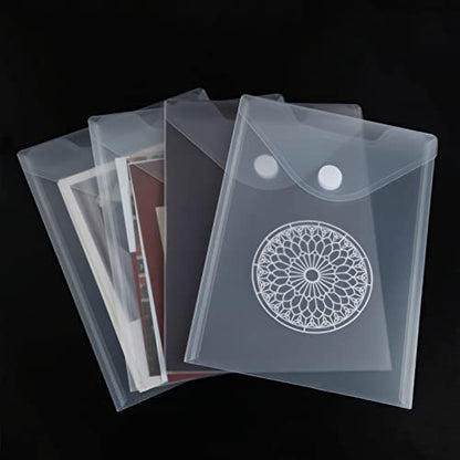 12 Pack Large Clear Die & Stamp Storage Bag Transparent Plastic Folders for Cutting Dies Stencil Embossing Crafts for DIY Scrapbooking Paper Card Craft Organizer Holder (12 Count)