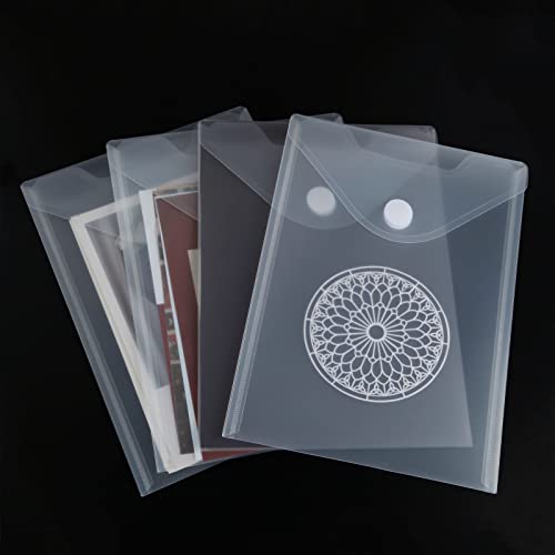 24 Pack Large Clear Die & Stamp Storage Bag Transparent Plastic Folders for Cutting Dies Stencil Embossing Crafts for DIY Scrapbooking Paper Card Craft Organizer Holder (24 Count)