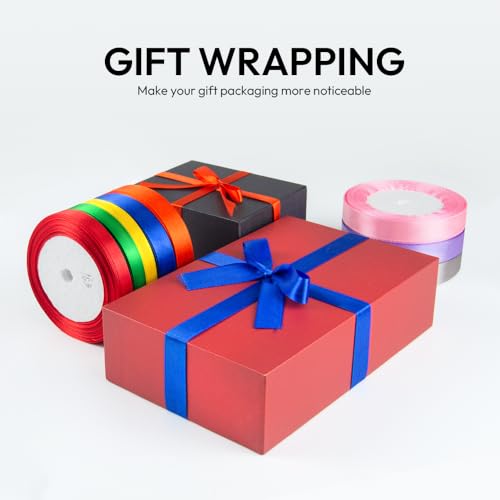 3 8 Inch 25 Yards Satin Ribbon Red (75 Foot)