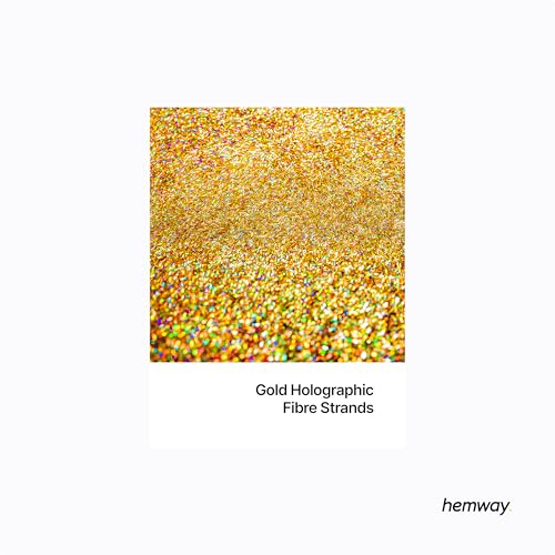Resin Glitter Gold Holographic Fibre Strands 100g (3.5 Ounce)