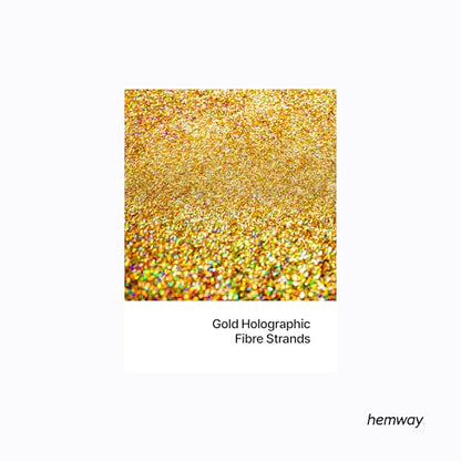 Resin Glitter Gold Holographic Fibre Strands 100g (3.5 Ounce)