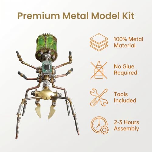 Steampunk 3D Metal Ant Puzzle Model for Adults