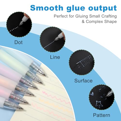 6 Pcs Glue Stick Pens for Crafting (6 Count)