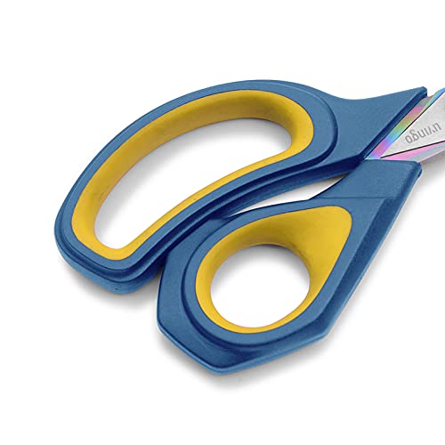 Fabric Scissors 2 Pack Tailor Shears Titanium Coated Heavy Duty (2 Count)