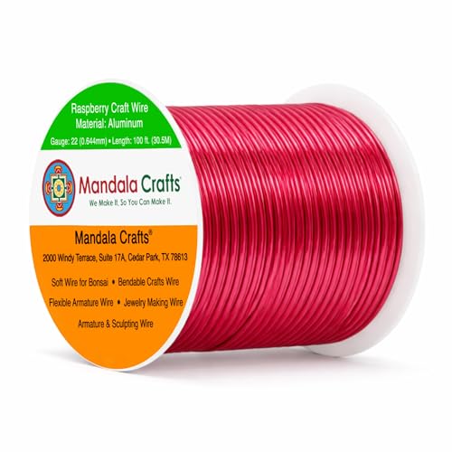 22 Gauge Raspberry Anodized Aluminum Craft Wire