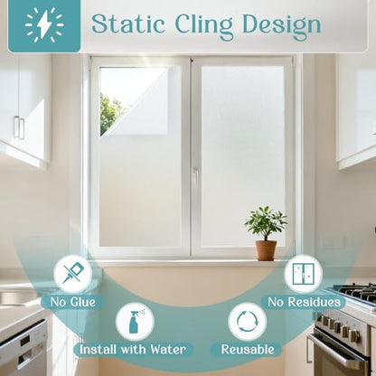 Frosted Window Privacy Film with Tools