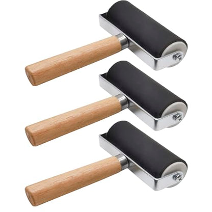 3 Pack Rubber Brayer Roller for Printmaking
