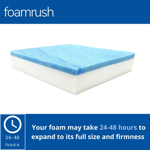 3" x 24" x 24" Gel Memory Foam Upholstery Square Cushion Medium Firm