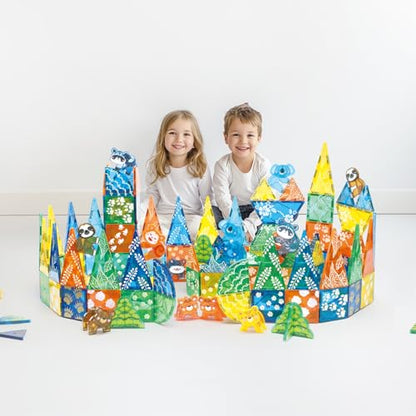 Zoo Animals Magnetic Tiles Set 108PCS