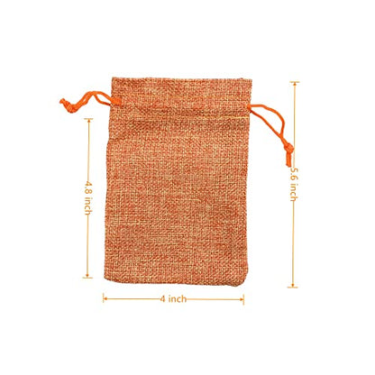 Pack of 25 Burlap Gift Bags with Drawstring Linen Jewelry Pouches Wedding Hessian Jute Bags for Birthday Jewelry and Treat Pouches Party Wedding Favors Gift Art and DIY Craft