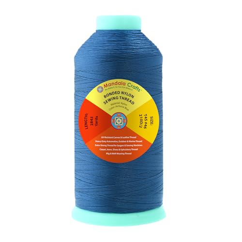 Size 46 210D T45 Airforce Blue Bonded Nylon Thread (948 Foot)