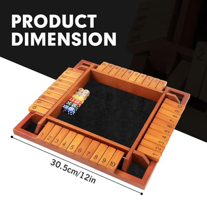 Upgraded 1 4 Players Shut The Box Dice Game