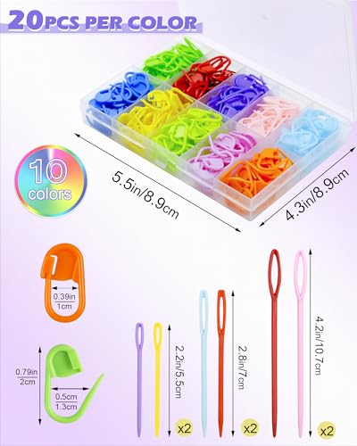 200 Pcs Stitch Markers (200 Count)