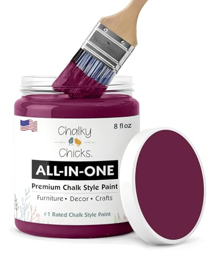 Logan Berry 8 Fl Oz Chalk Paint for Furniture All in One