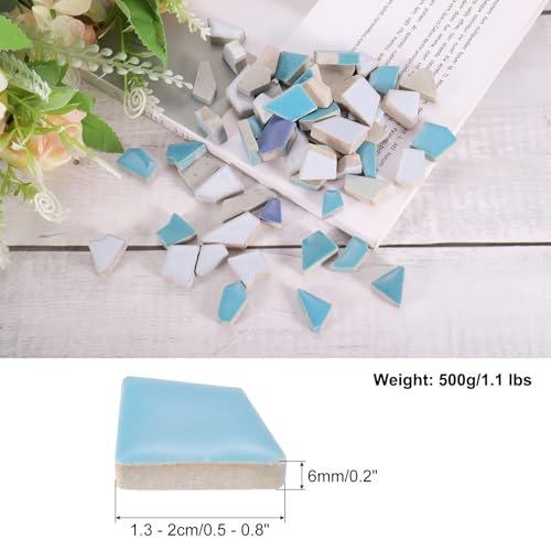 500g 1.1LB Irregular Ceramics Mosaic Tiles