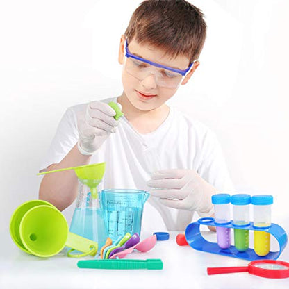 Kids Science Experiment Kit with Lab Coat Scientist Costume Dress Up and Role Play Toys Gift for Boys Girls Kids Christmas Birthday Party