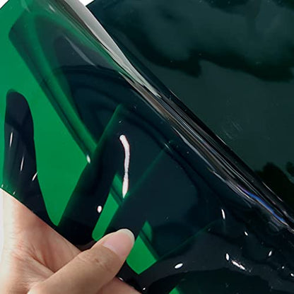 HYANG Blackish Green Solid Colors Transparent PVC Super Clear Holographic Vinyl 1 Roll 12" x 47"