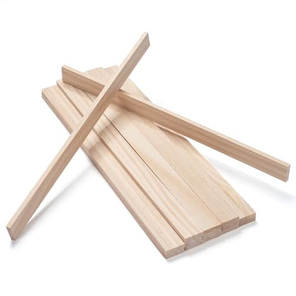 Wood Strips Trim Slats for Crafts (15 Count)